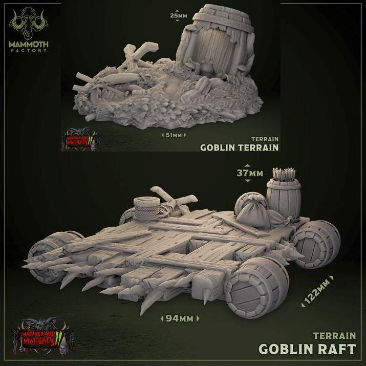 Terrain - Goblin Raft & Terrain