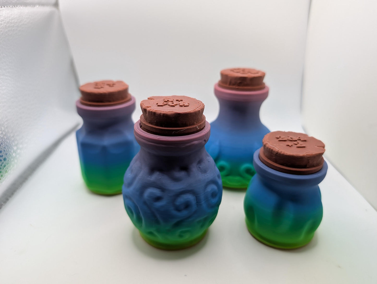 DnD Potion Bottles with Dice Included