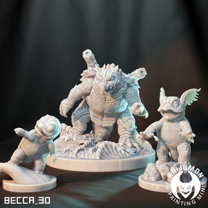 Kaijumon Water Turtles (Mega and Giga options)