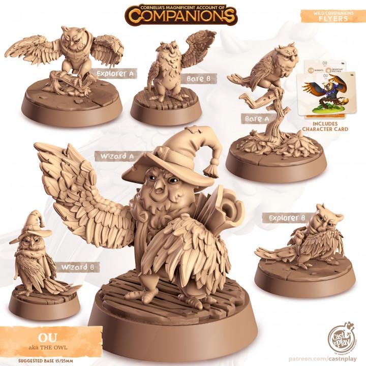 Owl - Multiple Poses with or without Gear
