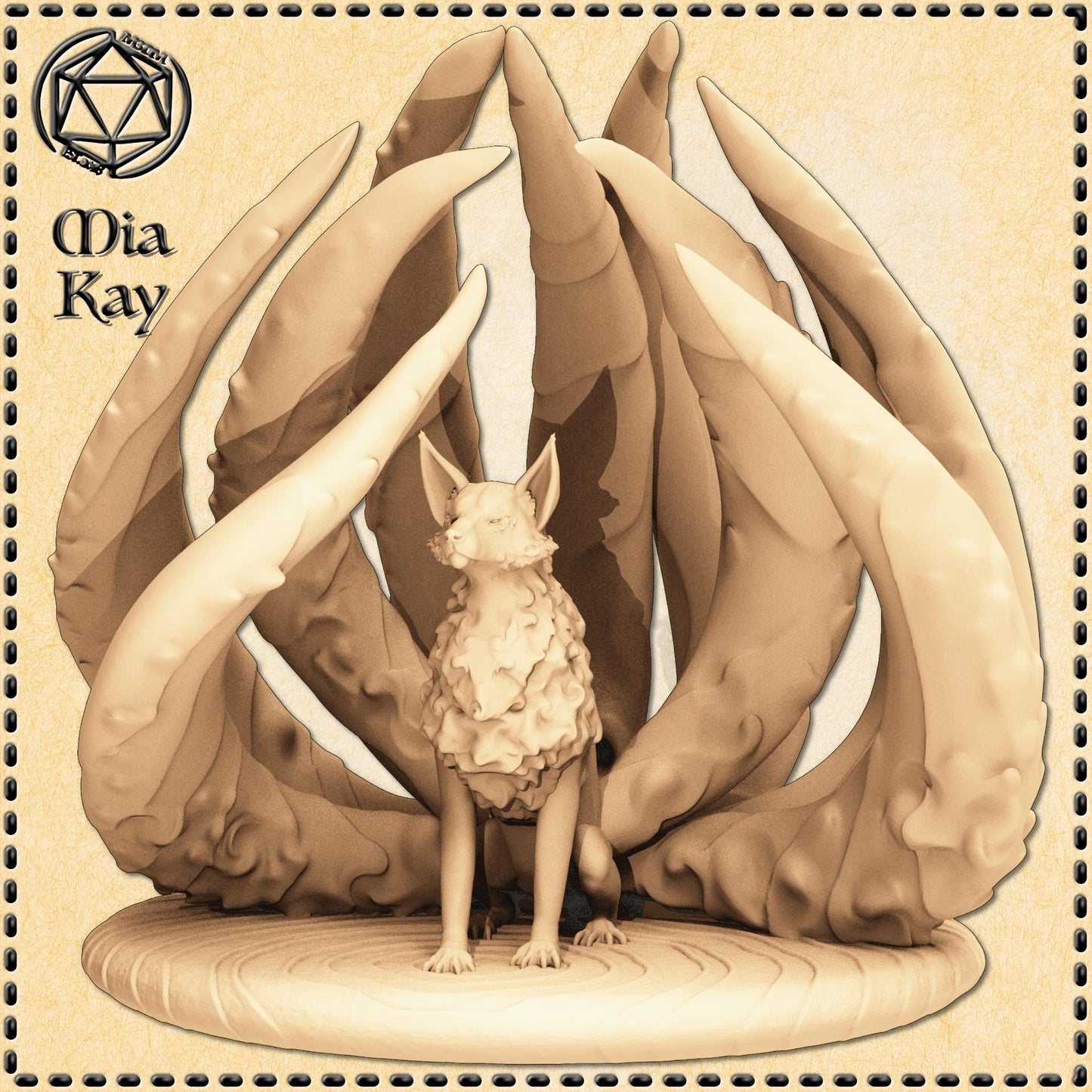 Baby Kitsune (Multi-Tailed Fox) and Adult Option