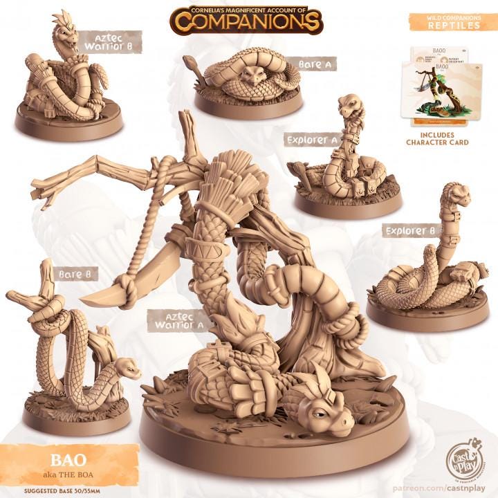 Boa Snake - Multiple Poses with or without Gear