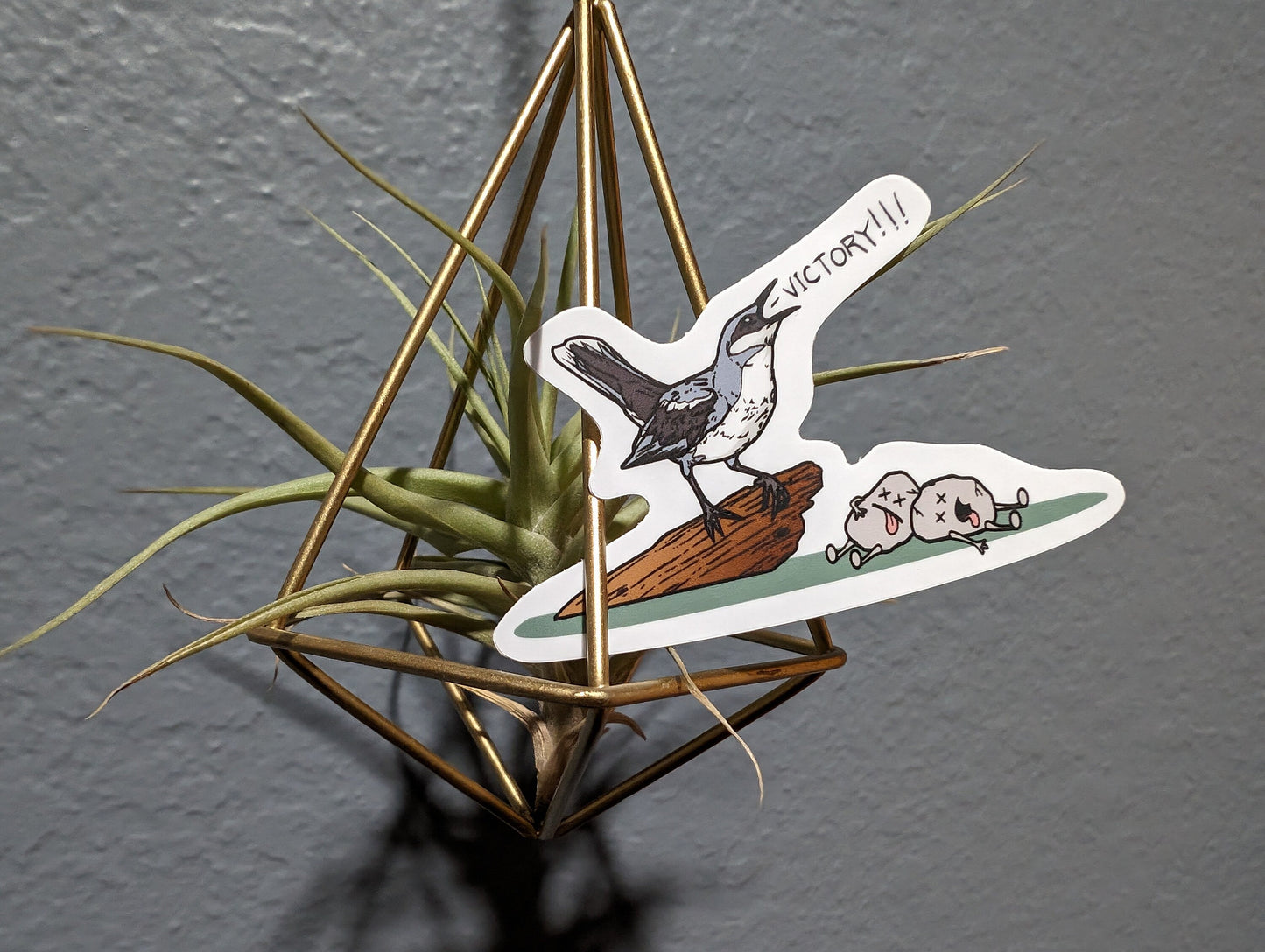 1 Bird vs 2 Stones Sticker