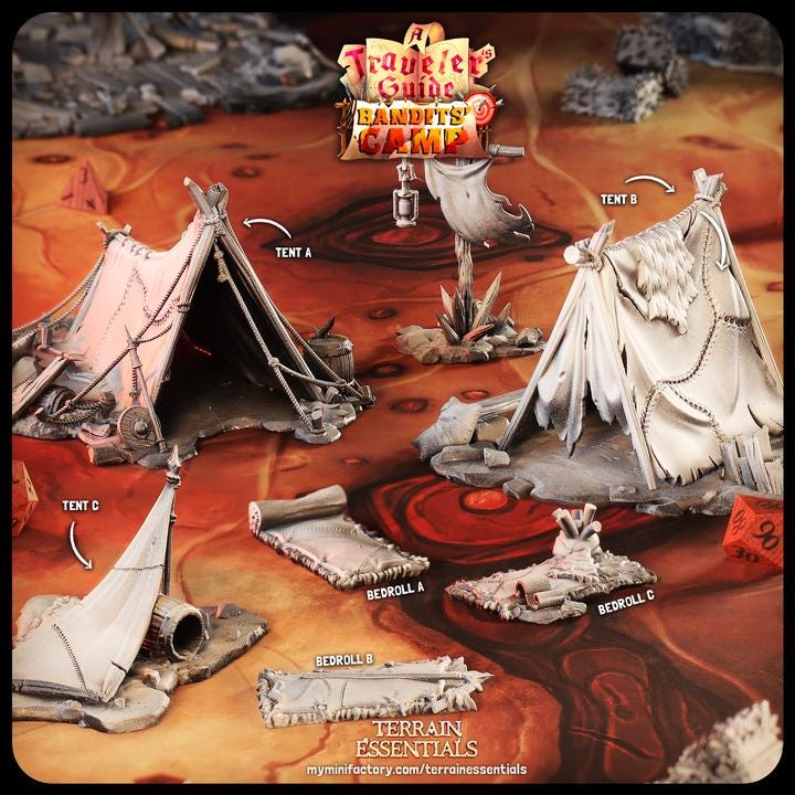 Terrain - Bandit Tents & Bedrolls
