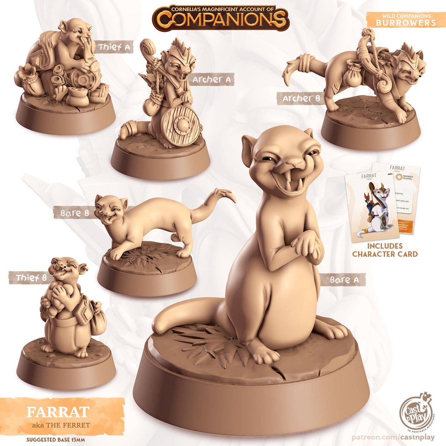 Ferret - Multiple Poses with or without Gear