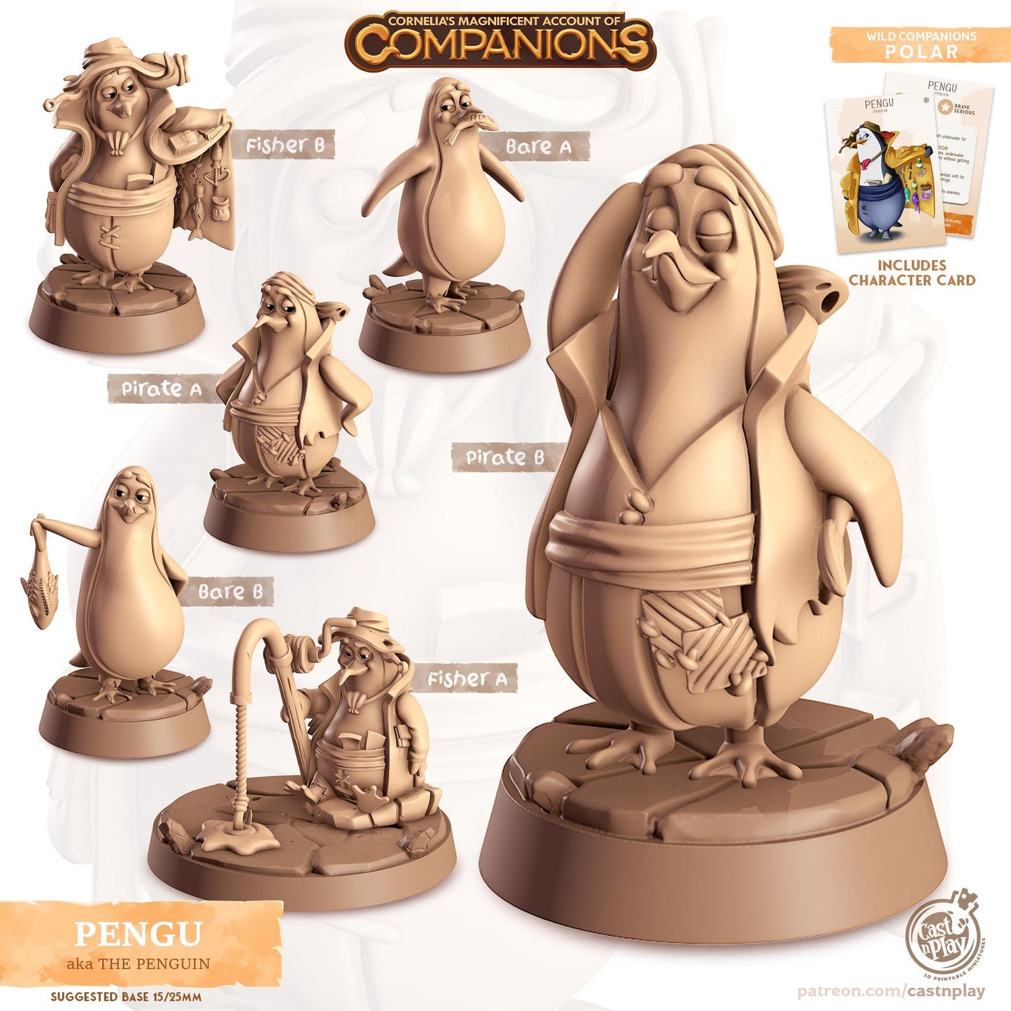 Penguin - Multiple Poses with or without Gear