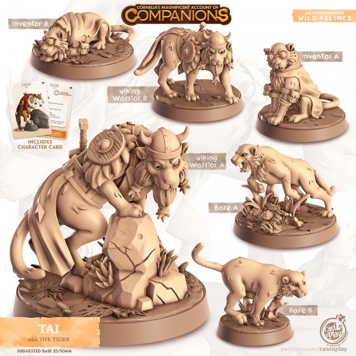Tiger - Multiple Poses with or without Gear