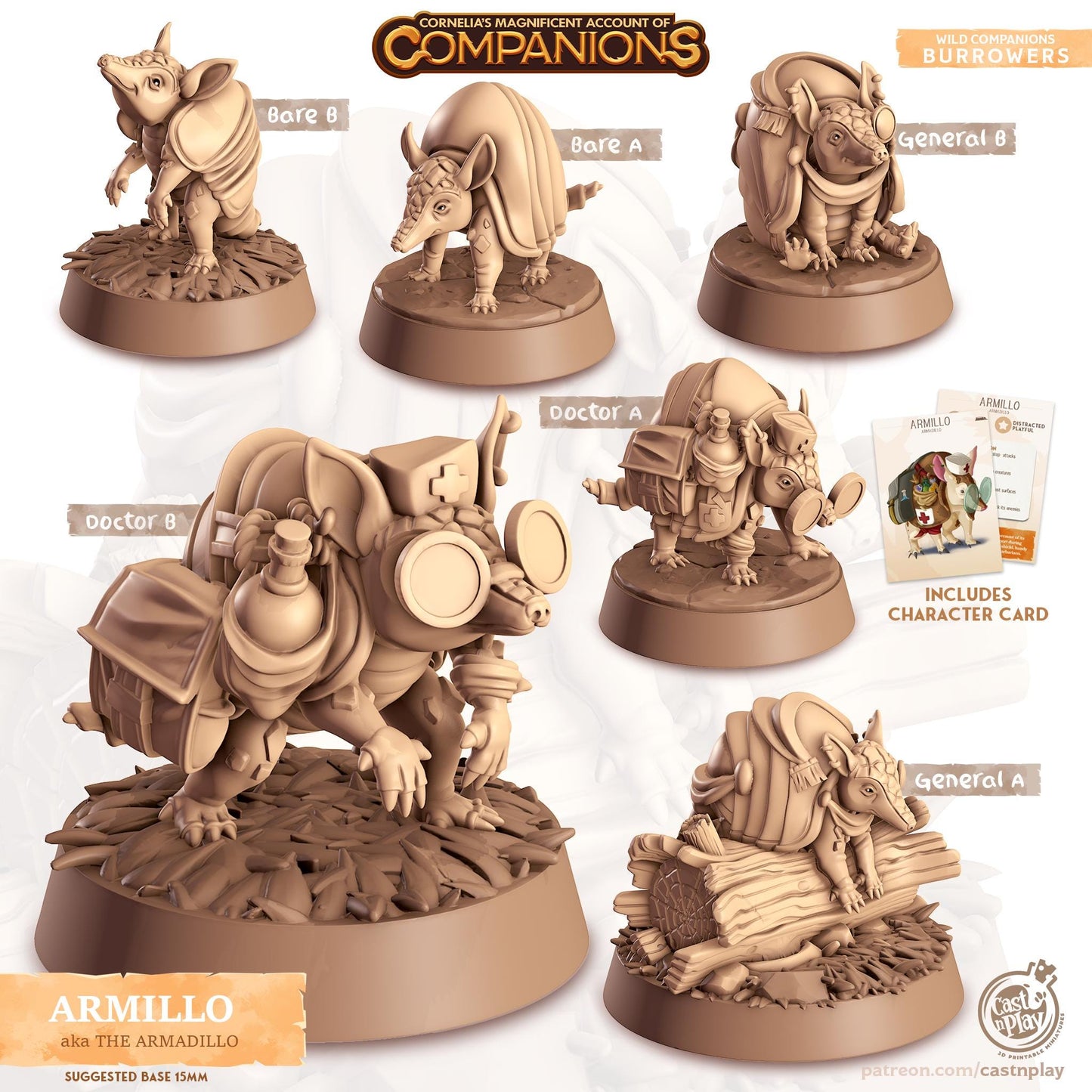 Armadillo - Multiple Poses with or without Gear