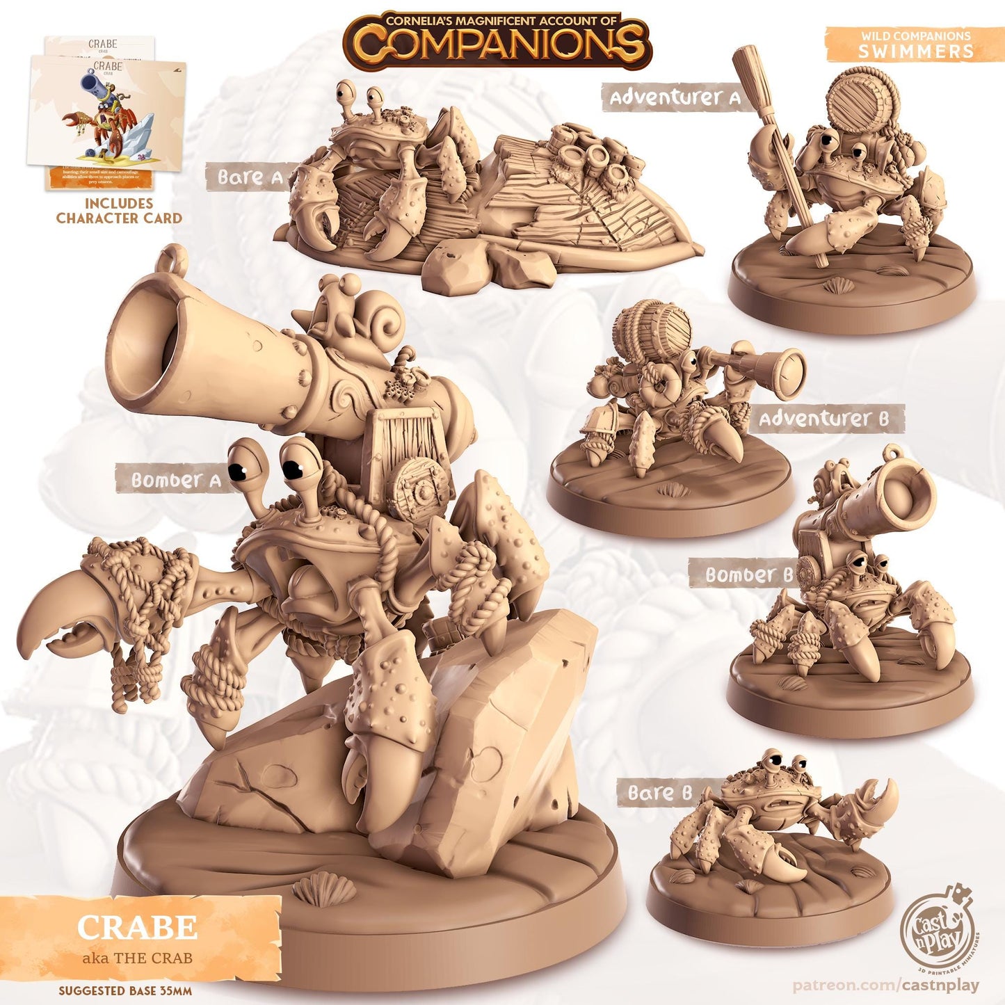 Crab - Multiple Poses with or without Gear