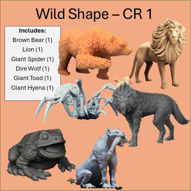 Druifd Wild Shape - Grouped by CR