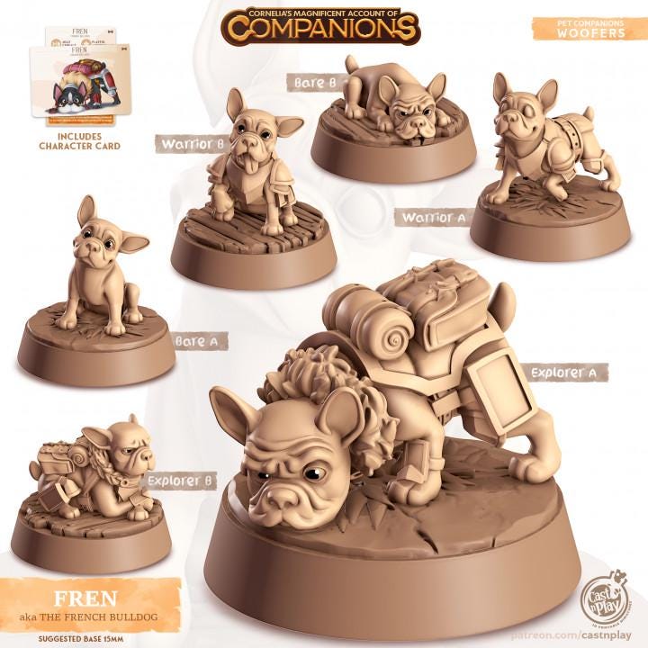French Bulldog - Multiple Poses with or without Gear