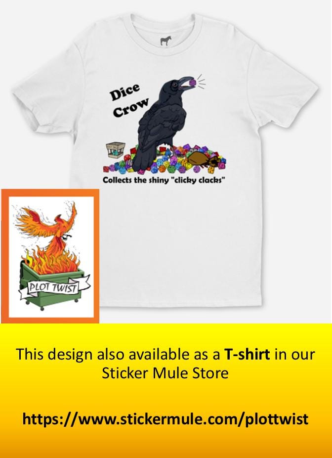 Dice Crow Sticker