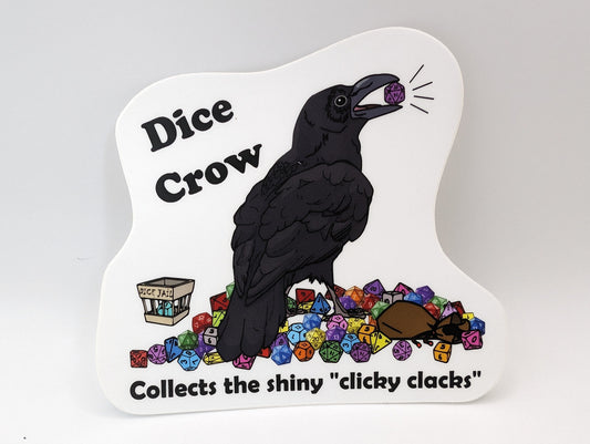 Dice Crow Sticker