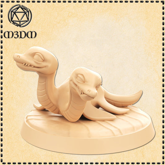 Baby Plesiosaur Hydra (2-Headed Water Creature)