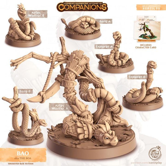 Boa Snake - Multiple Poses with or without Gear