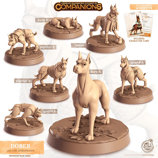 Doberman Dog - Multiple Poses with or without Gear