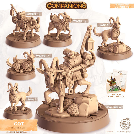 Mountain Goat - Multiple Poses with or without Gear