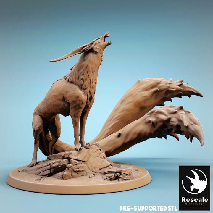 Kitsune Multi-Tailed Fox (3-Tail and 9-Tail Options)