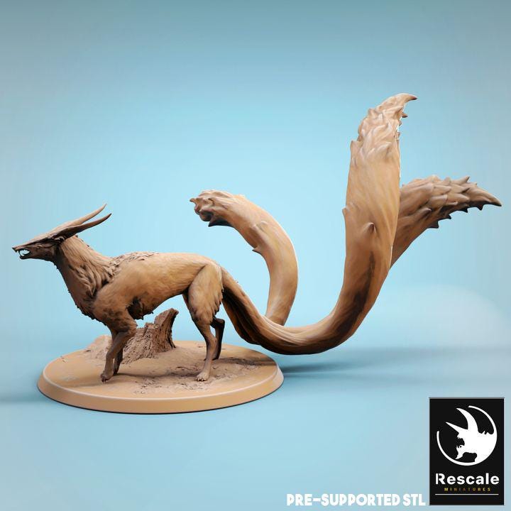 Kitsune Multi-Tailed Fox (3-Tail and 9-Tail Options)