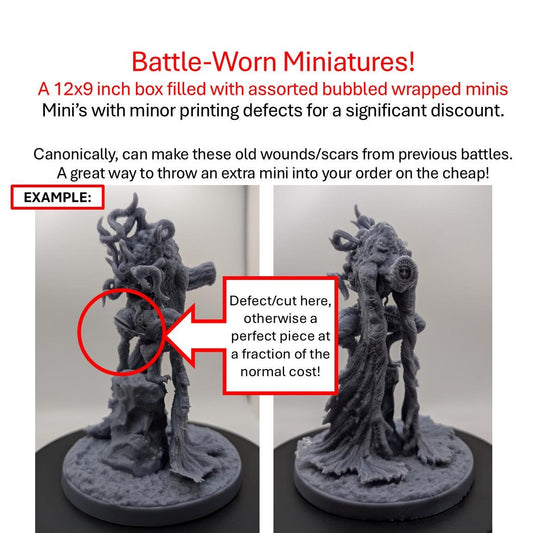 Battle-Worn Minis (12x9x4 inch box of Misprints)