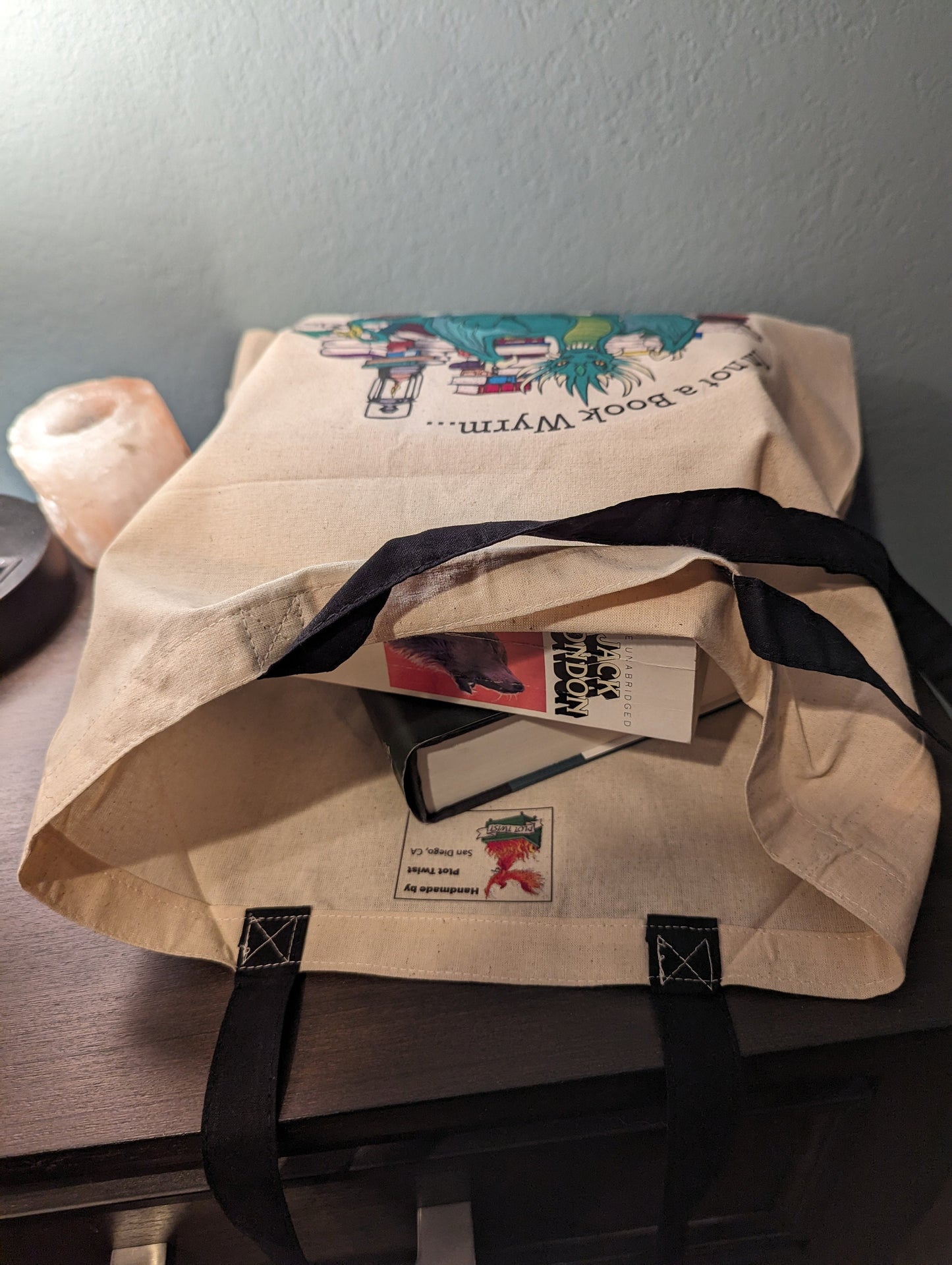 Book Dragon Tote Bag