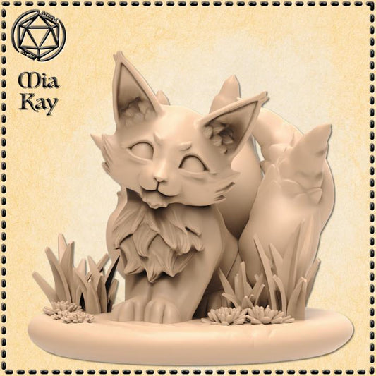 Baby Kitsune (Multi-Tailed Fox) and Adult Option
