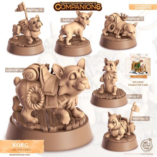 Corgi Dog - Multiple Poses with or without Gear