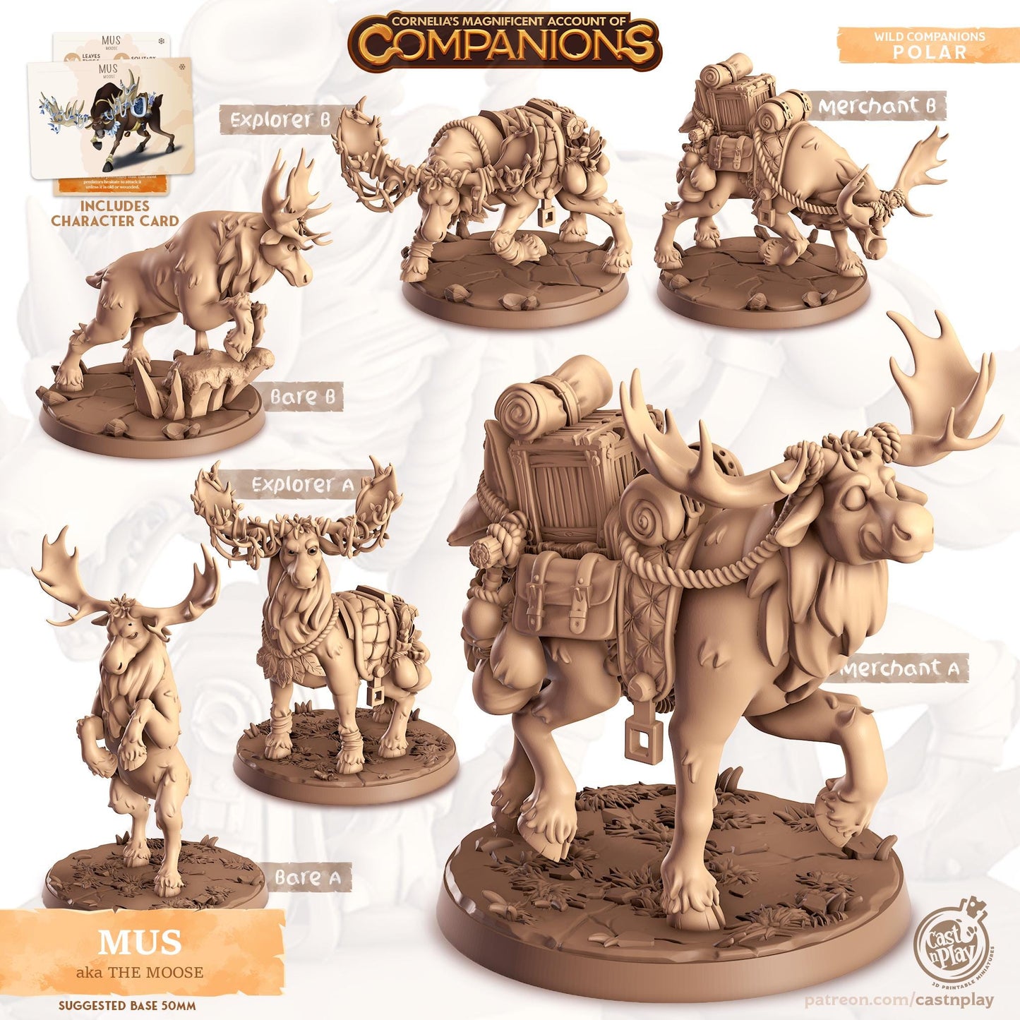 Moose - Multiple Poses with or without Gear
