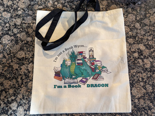 Book Dragon Tote Bag