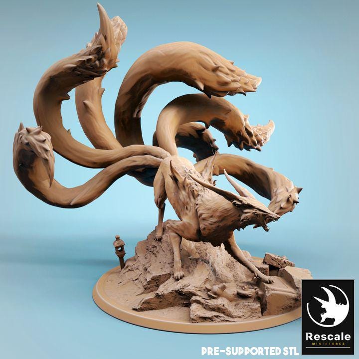 Kitsune Multi-Tailed Fox (3-Tail and 9-Tail Options)